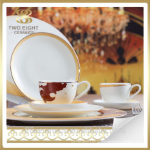 Porcelaine de gros ensembles de vaisselle en porcelaine, ensemble de dîner Arcopal porcelaine royale